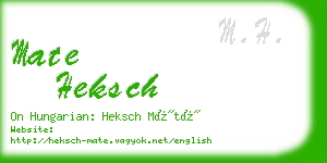 mate heksch business card